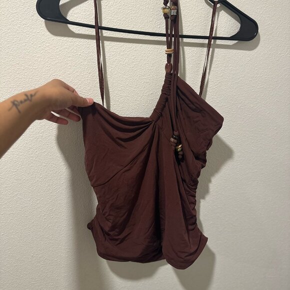 🎀A.L.C. Gabi Asymmetric Top - Brown - Picture 9 of 10